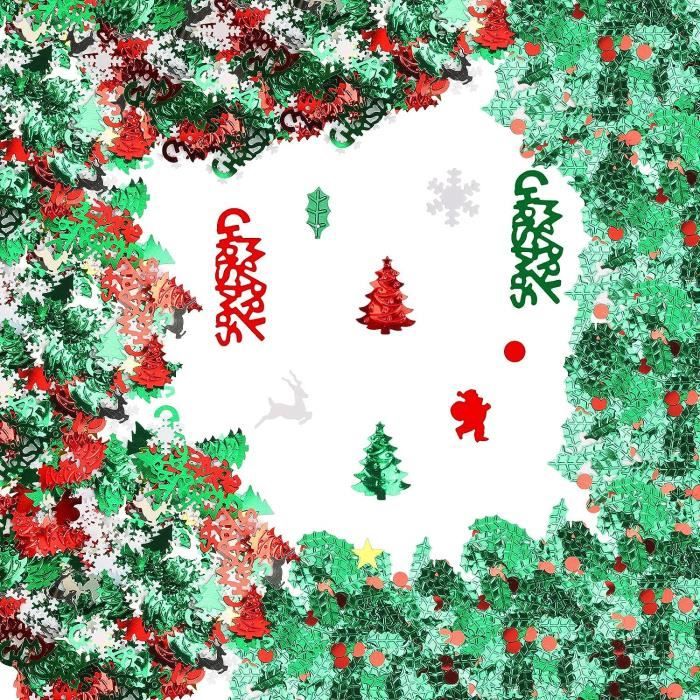 75G Confettis De Noël Confetti De Table Pour Fête Forme Sapin Flocons Renne  Père Noël Paillettes Noël Colorées Pour Décoratio[u2281] - Cdiscount  Beaux-Arts et Loisirs créatifs