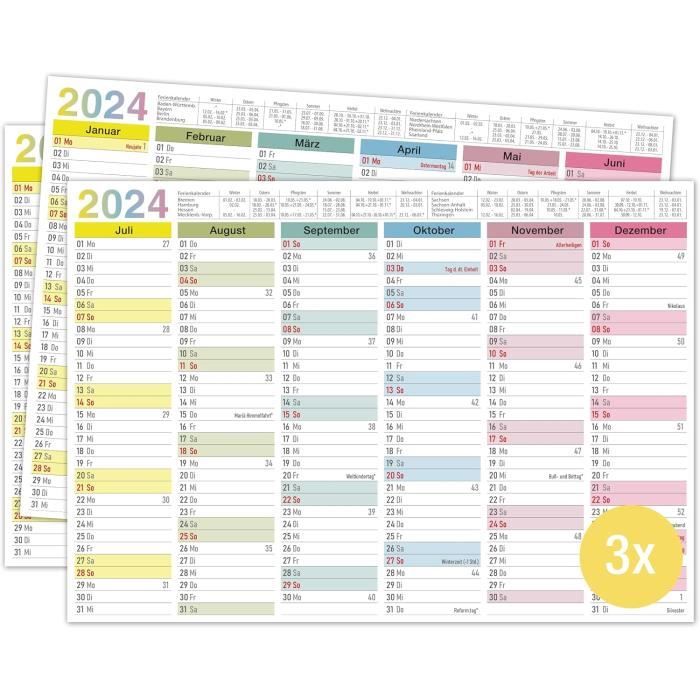 Planificateur mensuel DIN A4, Calendrier non daté