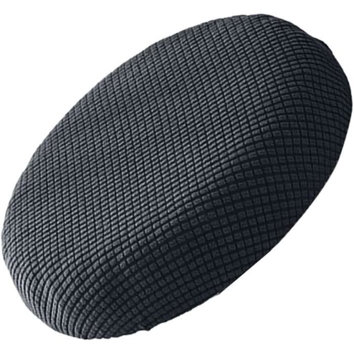 Housse De Tabouret Rond Élastique Noir 30cm - Coussin Protecteur Pour Chaise De Bar, Bureau Et Maison
