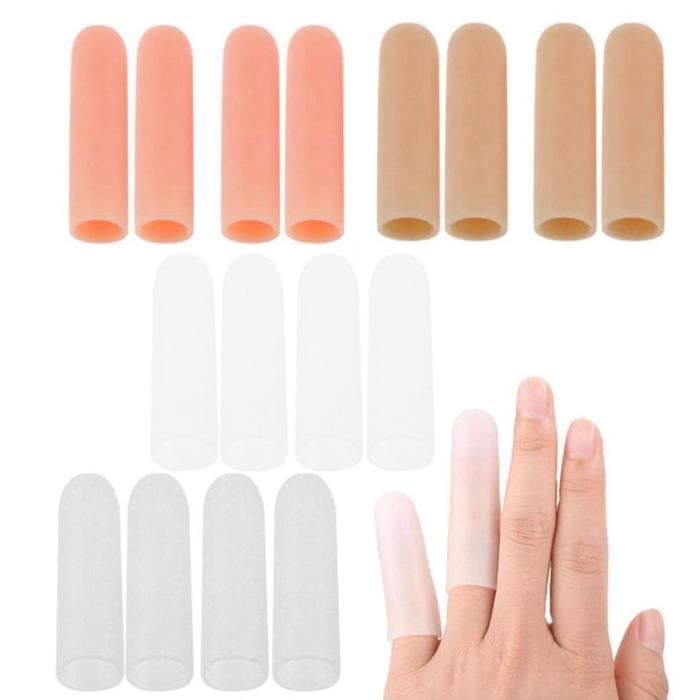 Protecteurs de bout de doigts de guitare, 8 pièces, capuchons de