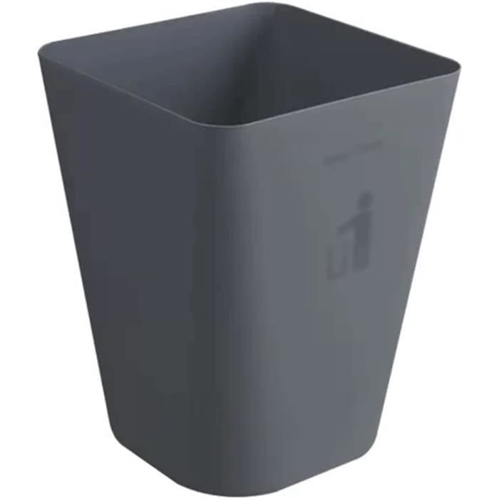 Poubelle Design Bois PET - Taille M (29 Cm), Gris, Pour Bureau, Cuisine, Salle De Bain, élégante Et Solide