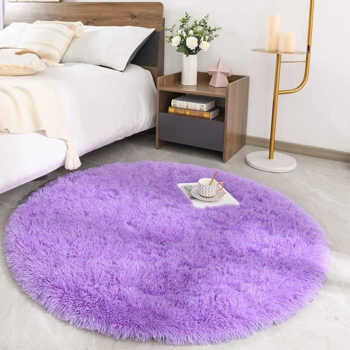 Tapis Rond Salon 120 Cm Motif Océan Rochers - Antidérapant, Lavable En Machine, Pour Intérieur/extérieur