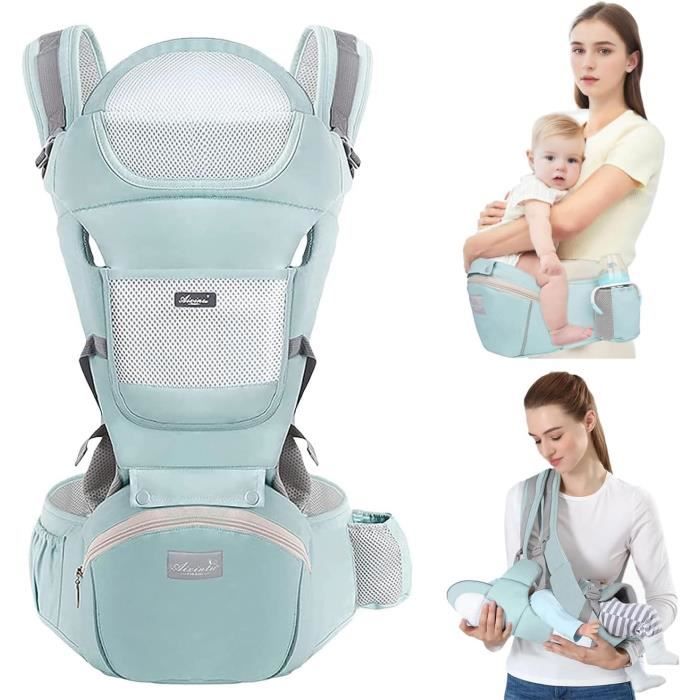Multifonction Porte Bebe Randonnee 6 en 1 avec Siege a Hanche Ergonomique Ajustable pour Bebes et Enfants de 3 a 36 Mois Vert Cdiscount Puericulture Eveil bebe