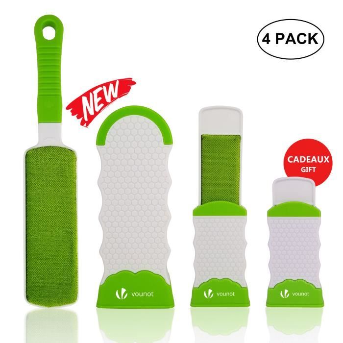 Lot De 2 Brosses Anti-Peluches Réutilisables Pour Vêtements, Canapé, Tapis Et Animaux