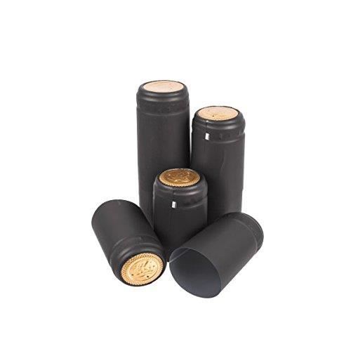 Nuobesty Lot De 100 Capsules Thermo-Rétractables Pour Bouteille De Vin - Film D'Étanchéité Bouchon Vin