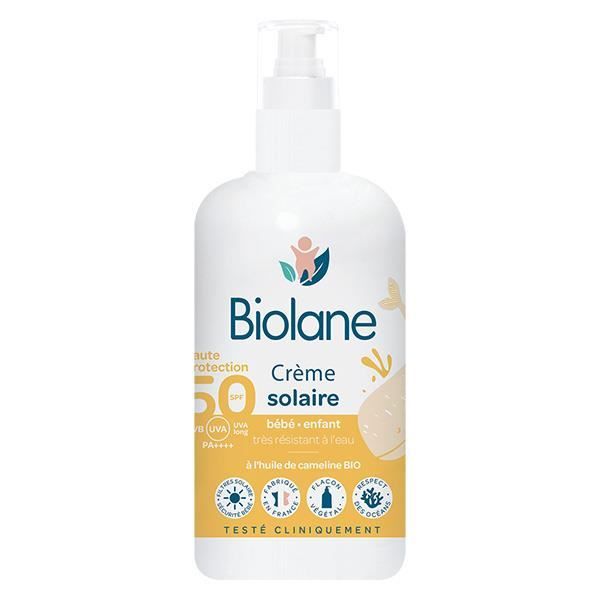Biolane Expert Solaire Crème Haute Protection Bébé Enfant SPF50 125ml