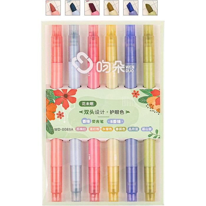 24 Surligneurs Pastel Mini SULOLI - Stylos Fluos Bonbon Pour Enfants - Coloriage & École