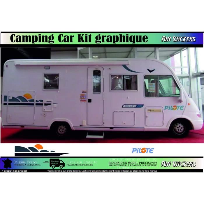 Camping car pilote galaxy - décoration Kit complet autocollants - Cdiscount  Auto