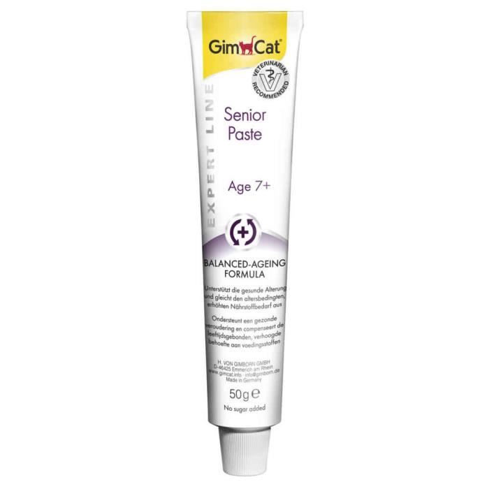 Pâte - GimCat - Balanced-Ageing Senior - 50g - Complément nutritionnel - Chat senior