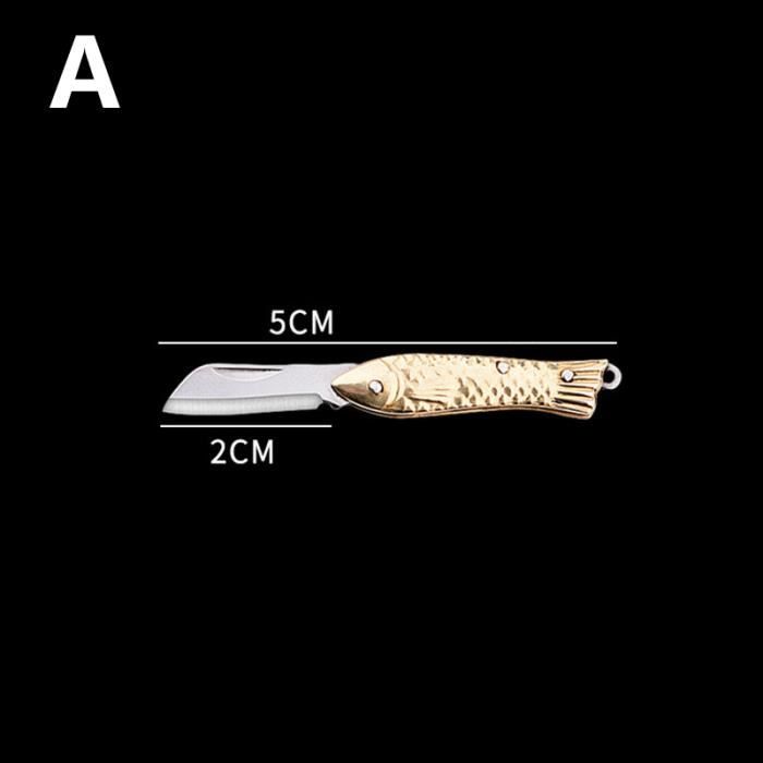 Mini Couteau EDC En Titane Avec Lame Acier - Outil Survie U 1030222