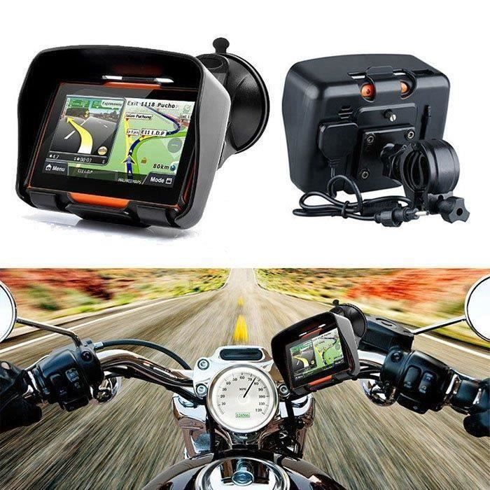 WOOYI Navigateur de moto, écran tactile de 7 pouces, étanche, Bluetooth :  : High-tech