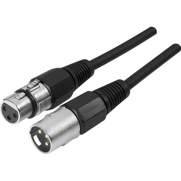 Cable XLR male femelle 1m - câble tv - vidéo - son, avis et prix pas cher -  Cdiscount