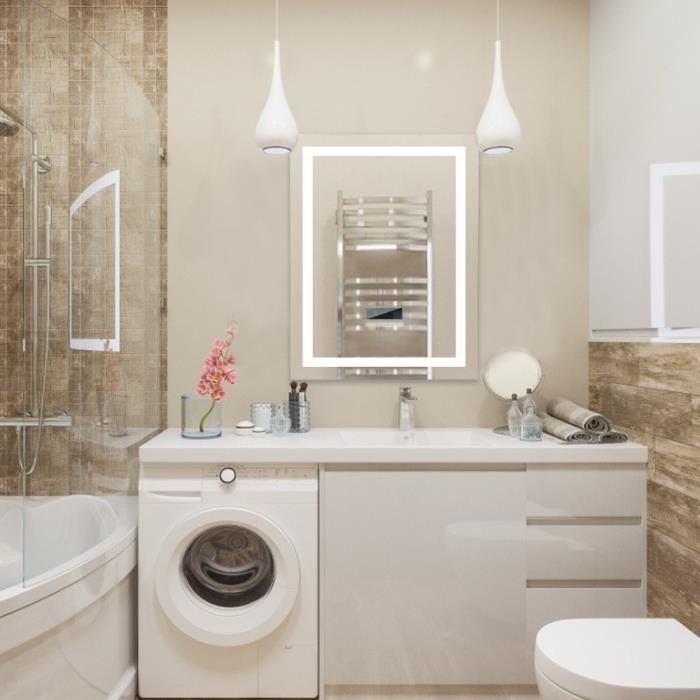 Miroir Salle De Bain Horloge Achat Vente Pas Cher