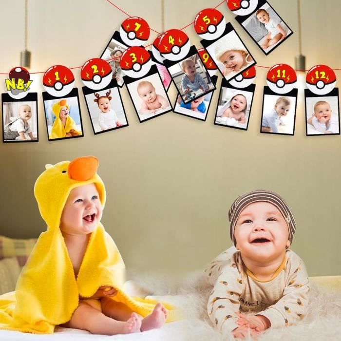 Guirlande De Banderole Photo Anniversaire Bebe Croissance Forme De Nouveau Ne A 12 Mois Jalon De Photographie Decor M Jq8664 Cdiscount Maison