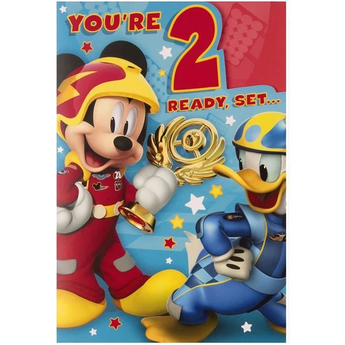 Carte D Anniversaire Pour 2 Ans Motif Mickey Mouse 496 Cdiscount Beaux Arts Et Loisirs Creatifs