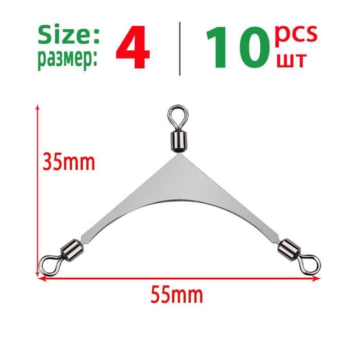 Lot De 100 Clips De Pêche Rapides En Acier Inox - 22,7 Kg, 34 Kg, 56,7 Kg - Pour Eau Salée Et Gros Poissons - 6