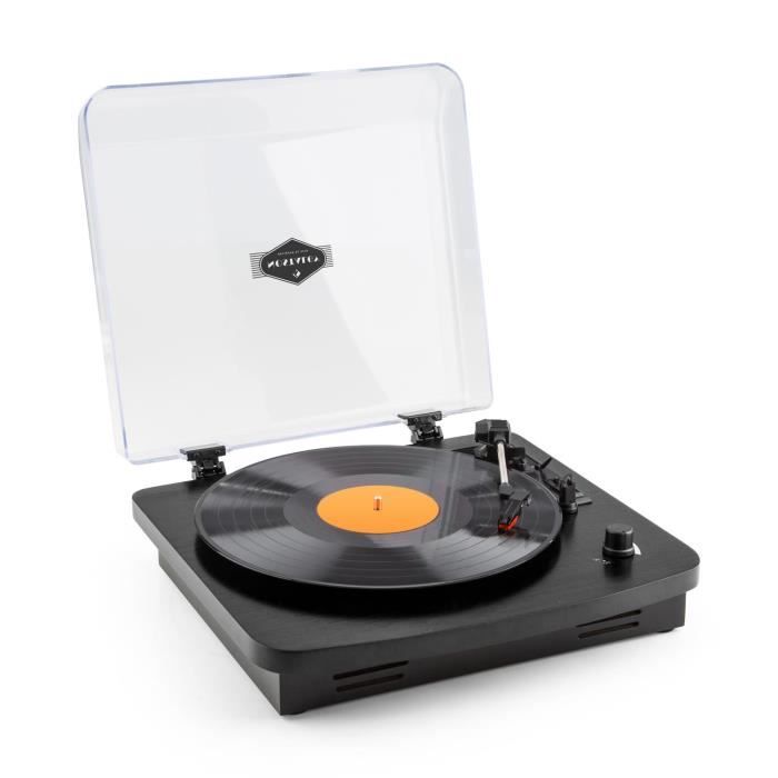 Auna Tt370 Tourne Disque Platine Vinyle Retro Avec Haut Parleurs Integres Port Usb Pour Lecture Numerisation Mp3 Entree Aux Noir Platine Vinyle Avis Et Prix Pas Cher Cdiscount