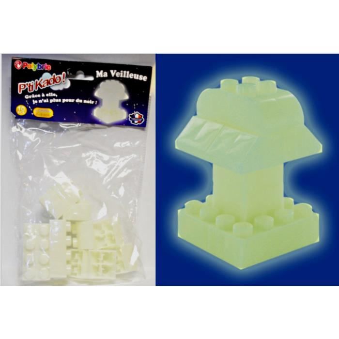 VEILLEUSE PHOSPHORESCENTE 10 BRIQUE A MONTER DECO 