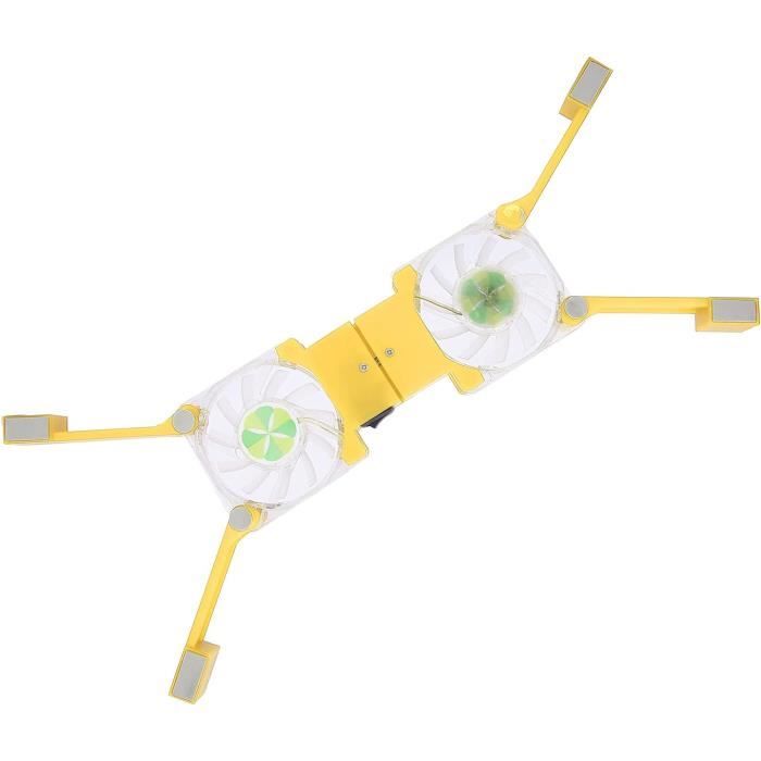ICE COOREL Tapis de refroidissement pour ordinateur portable avec 6 ventilateurs, ventilateur pour ordinateur portable sans lumière, tapis de refroidissement pour ordinateur portable de 15 à 17,3