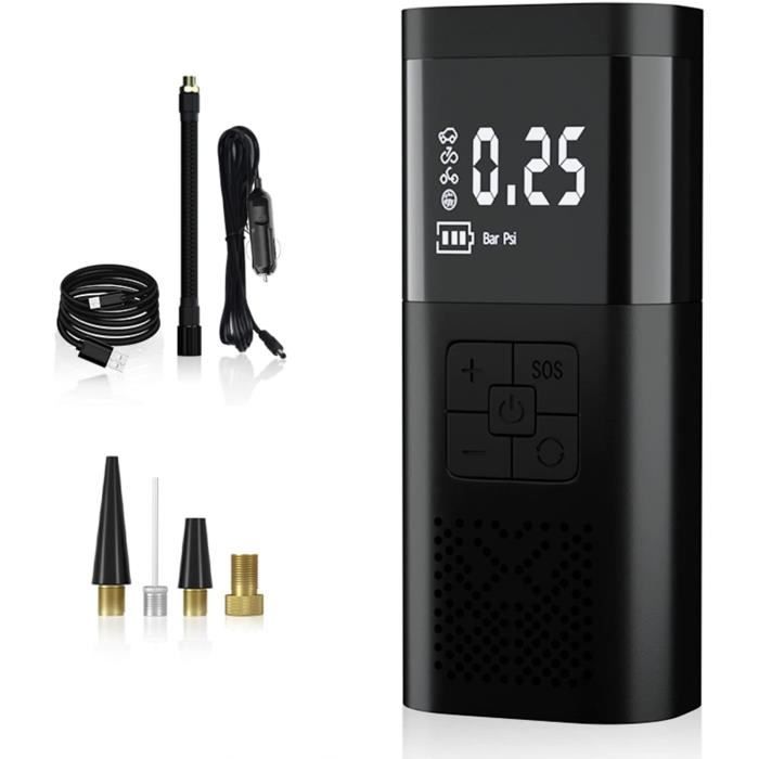Compresseur D'air Portable Rechargeable 6000mAh - Pompe à Pneu 0-150 PSI - Neuf