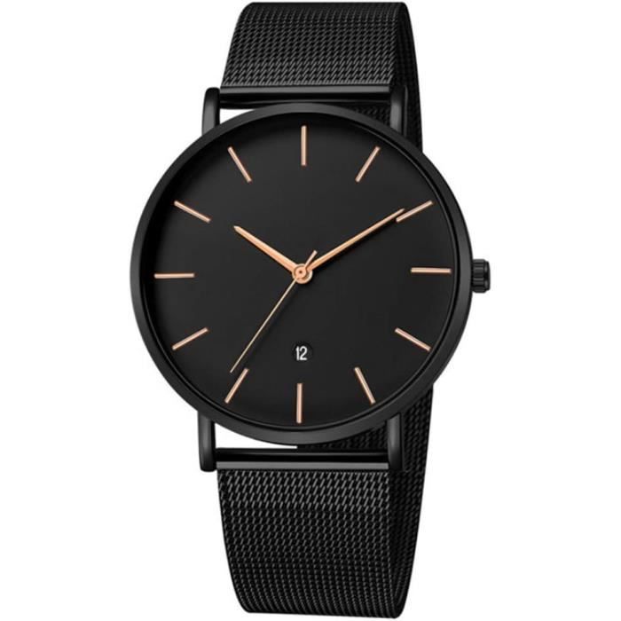 Montre À Quartz Décontractée Mince Et Minimaliste Pour Femme