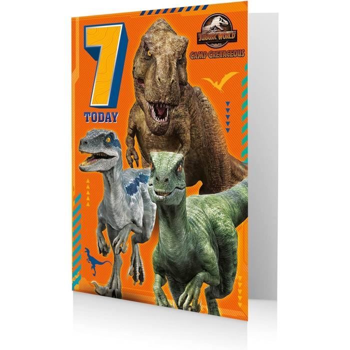 Jurassic World Carte D'anniversaire Pour Enfants Pour 6e