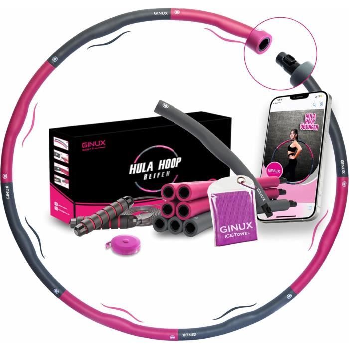 Hula Hoop Fitness 24 Sections Détachables - Massage Amincissant - Pour Adultes Et Débutants