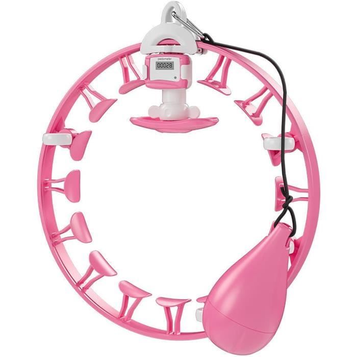 Cerceau Lesté Intelligent 360° - Fitness Et Gym - Détachable Et Ajustable - Rose/Violet