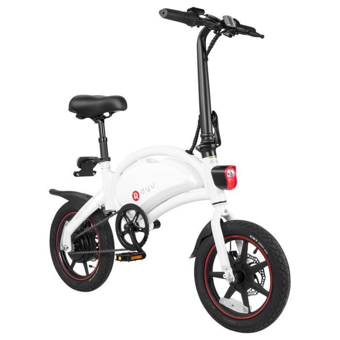 Vélo Électrique Pliant DYU D3+,10Ah 240W 36V Pneus 14 Pouces,Vitesse Max 25 km/h
