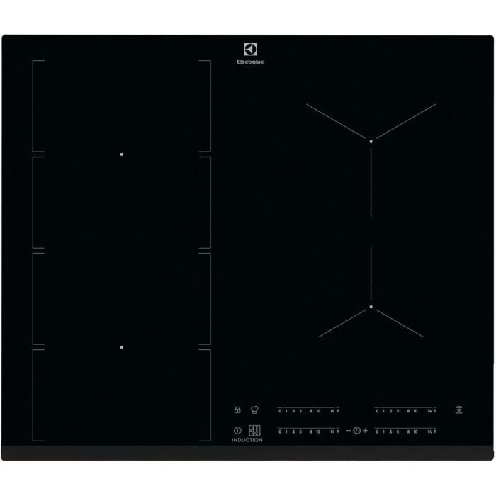 Table de Cuisson Induction ELECTROLUX - 4 foyers - Zones modulables - FlexiBridge® Série 600 - Mode chef - L60 x P52 - EIV654