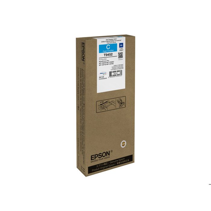 Cartouche dencre EPSON T9452 – XL – Cyan – 38.1 ml – pour WorkForce Pro