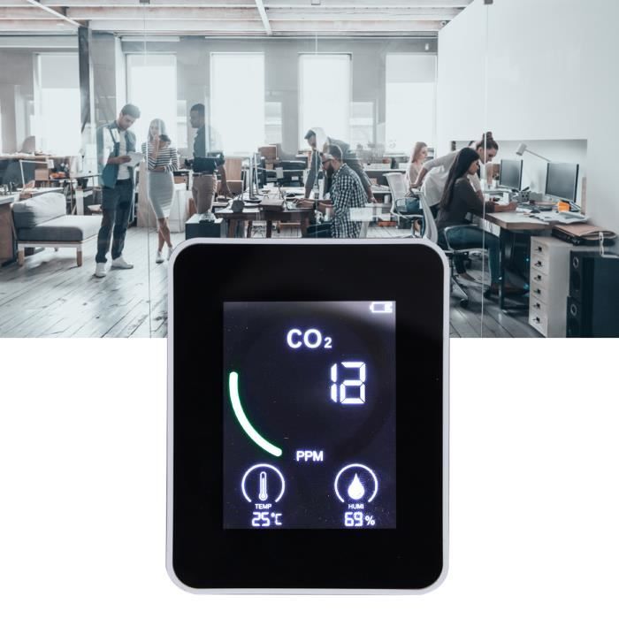 Détecteur Qualité Air 9 En 1 - CO2, Température, Humidité, AQI, Formaldéhyde, PM2.5 - 3
