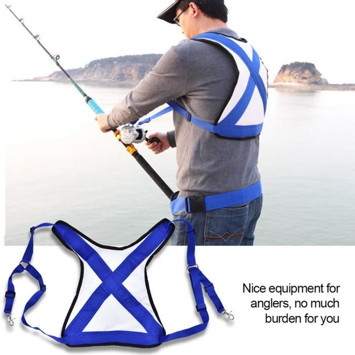 gilet de pêche ultra-léger pratique, ceinture réglable harnais d'épaule équipement de pêche pour la pêche de gros poissons