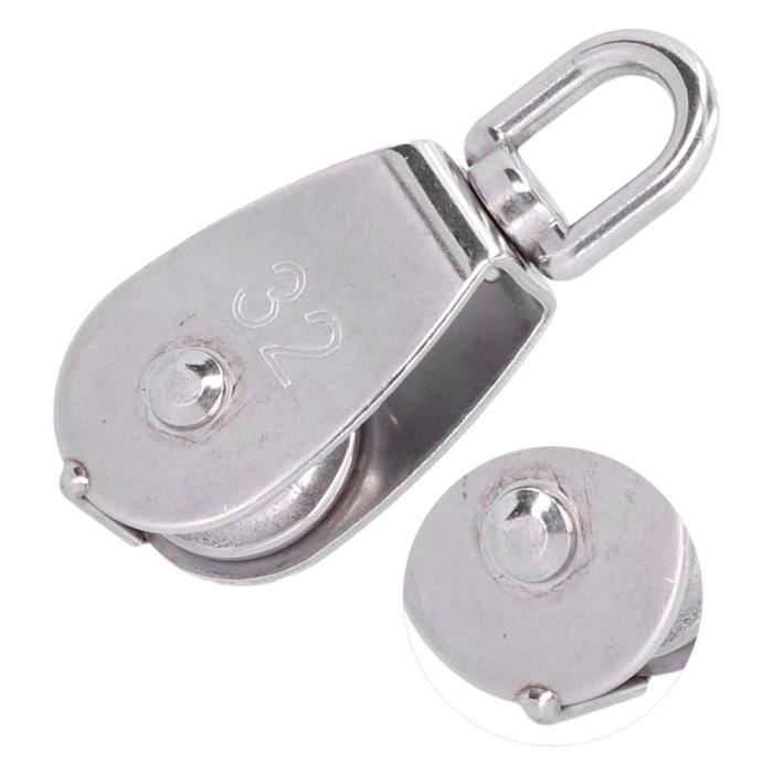 Poulie De Levage En Acier Inoxydable - 2 Pièces - Charge 75kg - Pour Bateaux, Camping