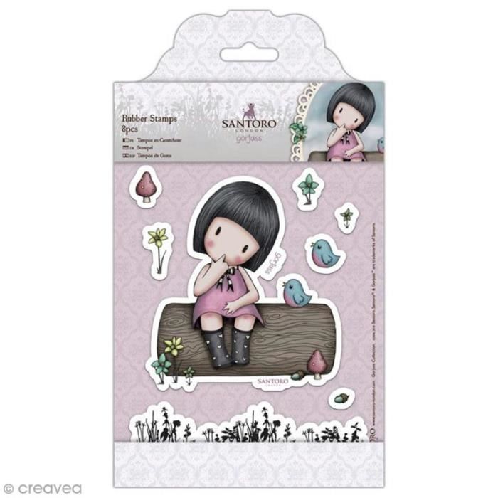 Santoro Tampon Encreur Gorjuss No.81 - Ami De Noël Pour Scrapbooking Et Cartes