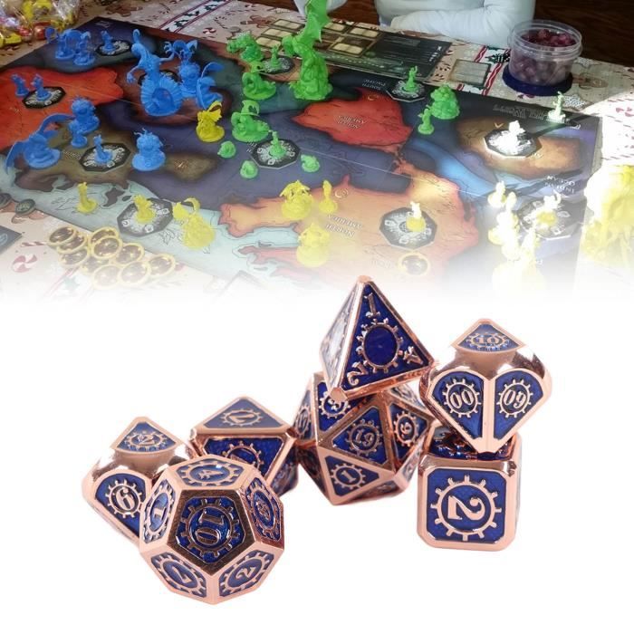 Set de dés JDR en métal. Design Lines, couleur nickel rouge. Haute qualité - , créateur d'accessoires de jeux RPG & TCG Set de dés JDR en métal. Design Lines, couleur nickel rouge. Haute qualité - , créateur d'accessoires de jeux RPG & TCG