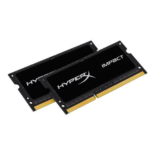 Vente Memoire PC HyperX Impact DDR3L 8Go (Kit 2x4Go), 1600MHz CL9 204-pin SODIMM - HX316LS9IBK2/8 pas cher