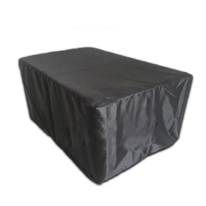 Housse de table rectangulaire de protection extérieure imperméable de polyester d'Oxford de couverture de meubles 213x132x74cm