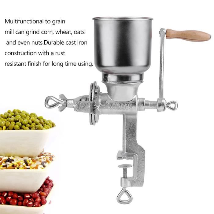 Moulin A Main A Cereales Moulin A Farine Broyeur Manuel Achat Vente Moulin De Cuisine Moulin A Main A Cereales Mo Cdiscount