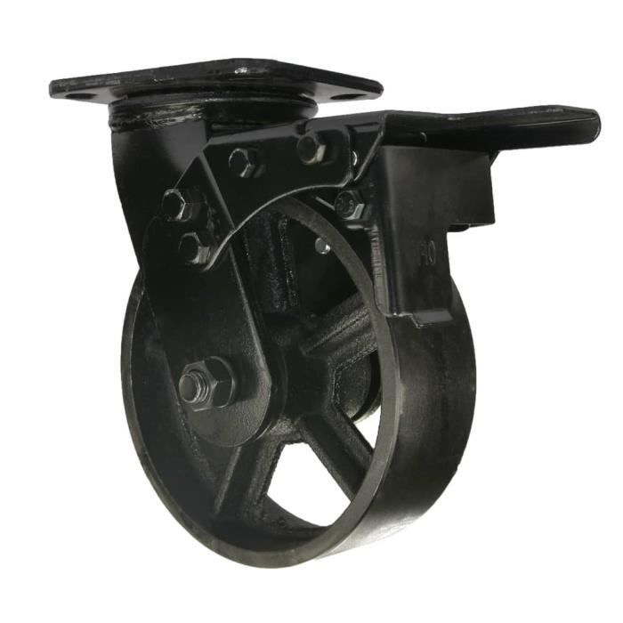 444093 Mac Lean Roulette pivotante avec frein 150 mm Noir - Cdiscount ...
