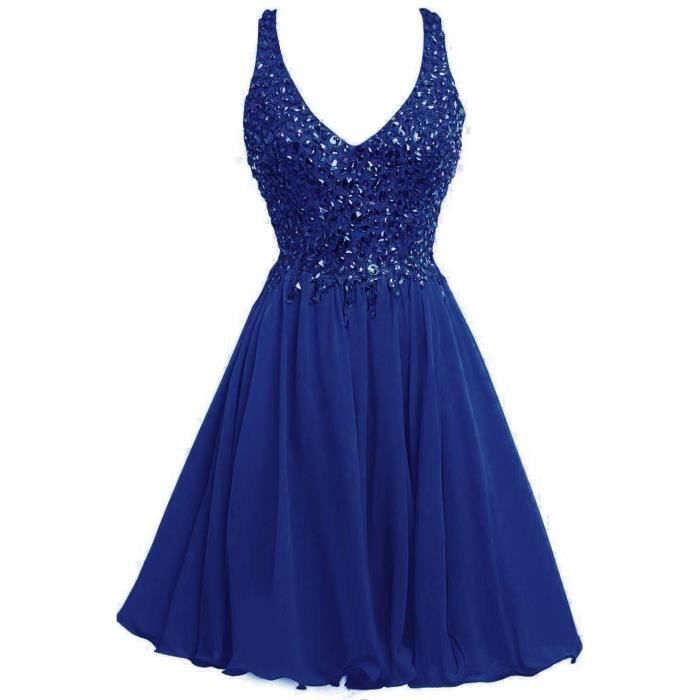 robe courte bleu roi