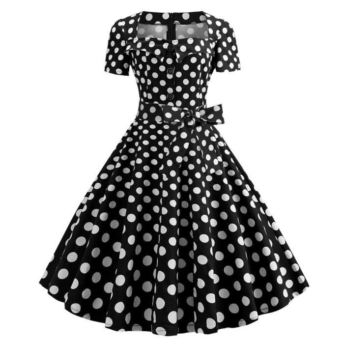 Robe ceremonie a pois 2025