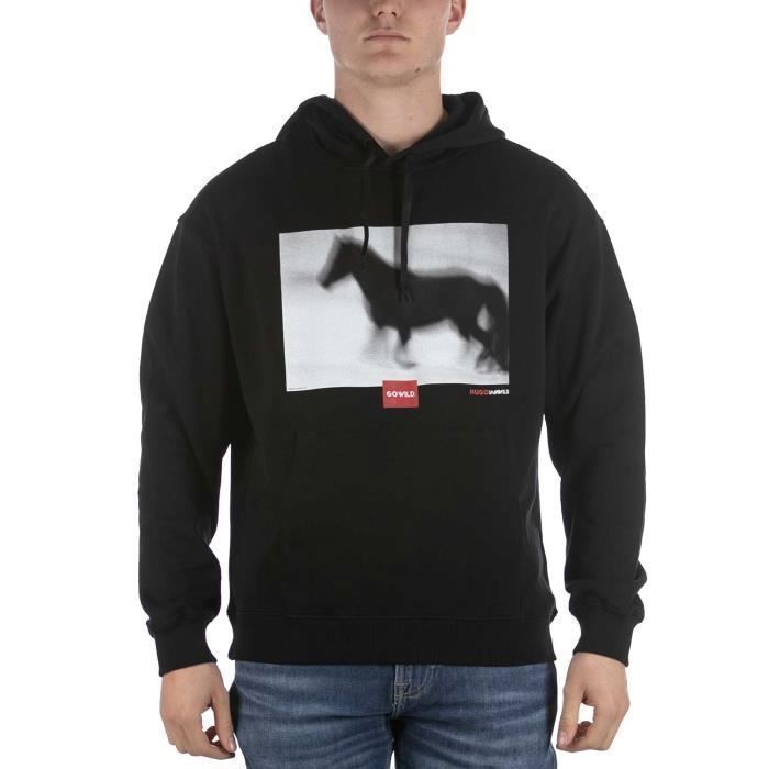 Sweat Shirt Dos Hugo Noir Noir Cdiscount Pr t Porter