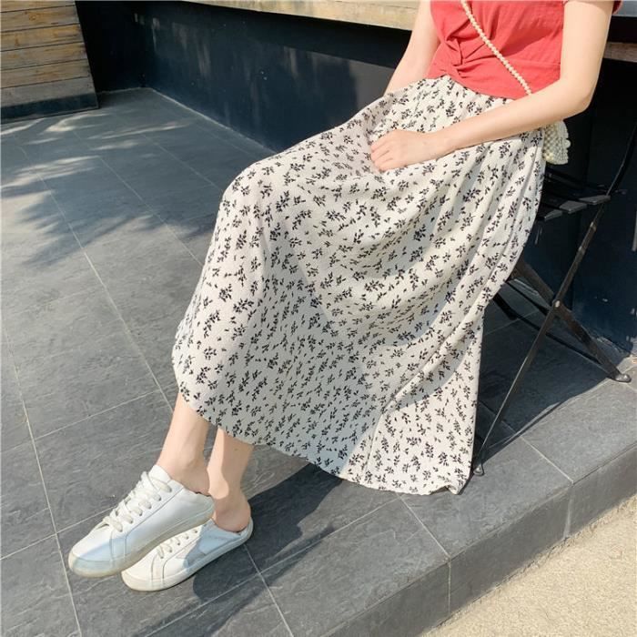 Jupe Femme Fat Face - Rouge à Fleurs - Taille 10 - Viscose - Occasion Très Bon état