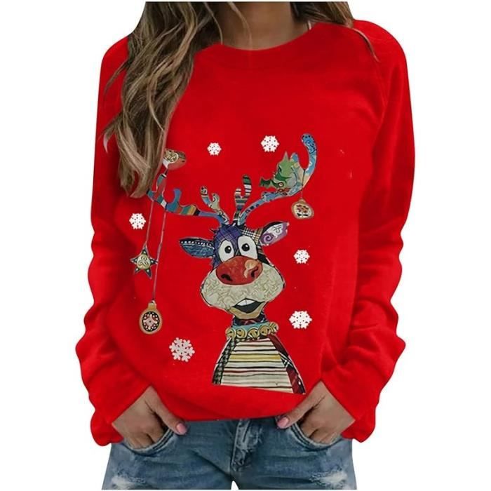 Générique Pull De Noël Femme Moche Sweat De Noel Femme Ugly