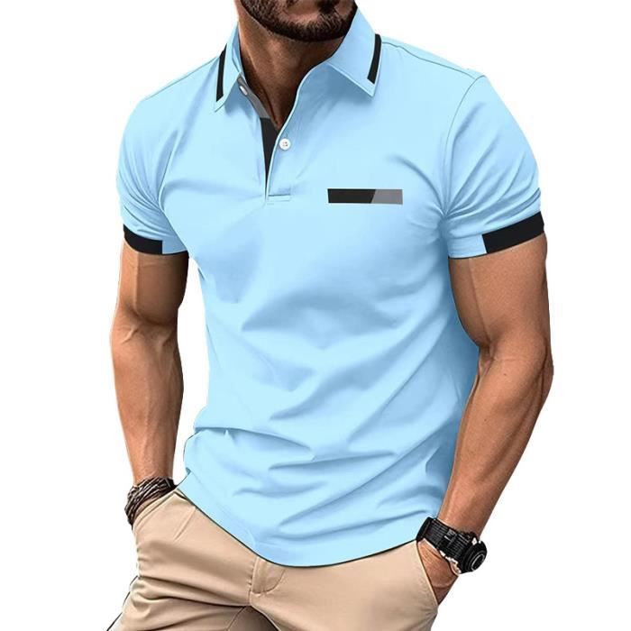 Polo Homme de sport Golf Tennis Manche Courte Fit Grande VêTements