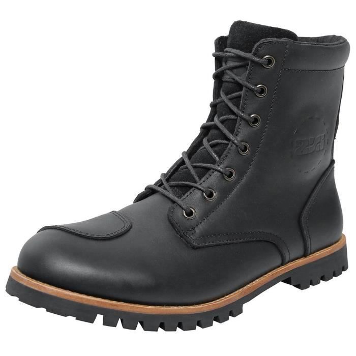 Bottes moto IXS classic oiled leather - noir - 39