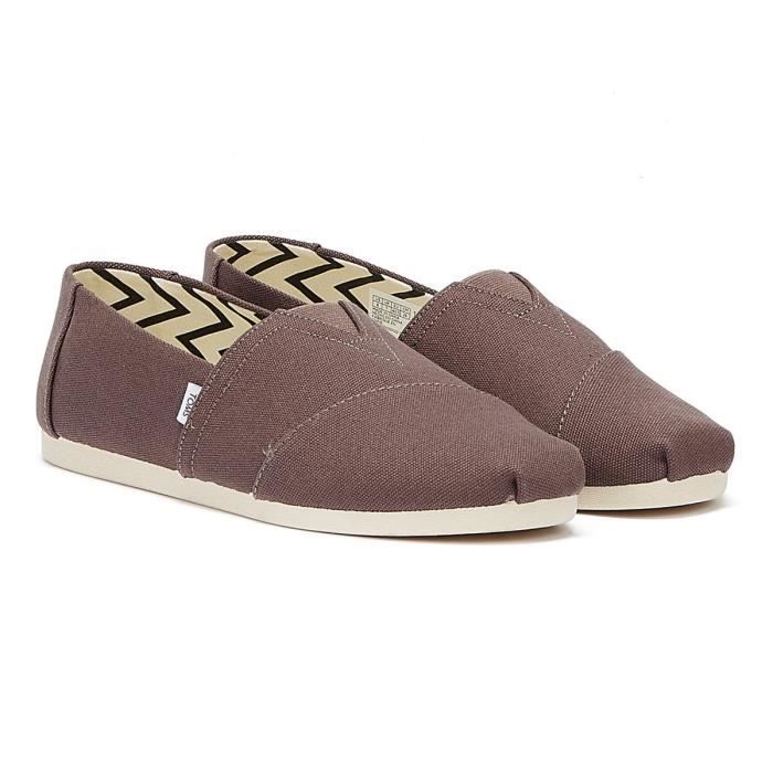 Espadrilles TOMS Alpargata en toile de coton taupe pour hommes - EU 42