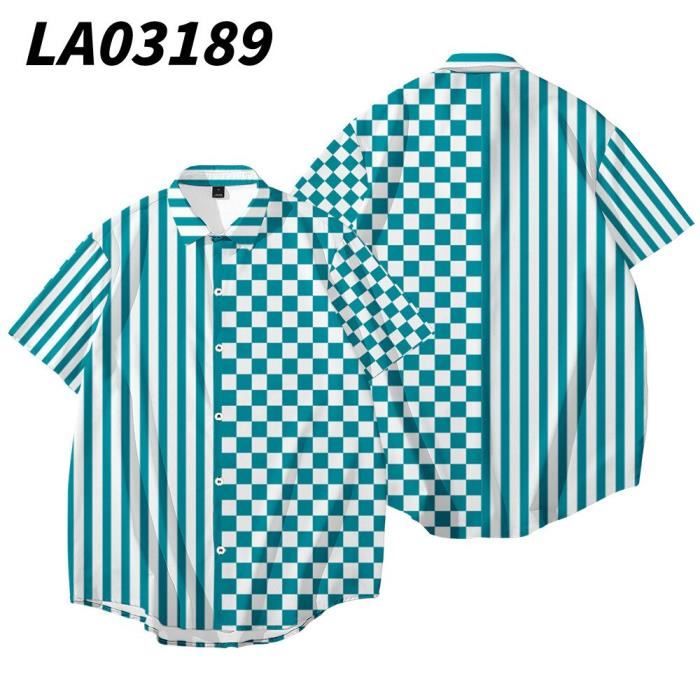 Chemise Manches Courtes Pour Garçon - Imprimé Hawaïen Palmier - 95% Polyester - Style Décontracté été