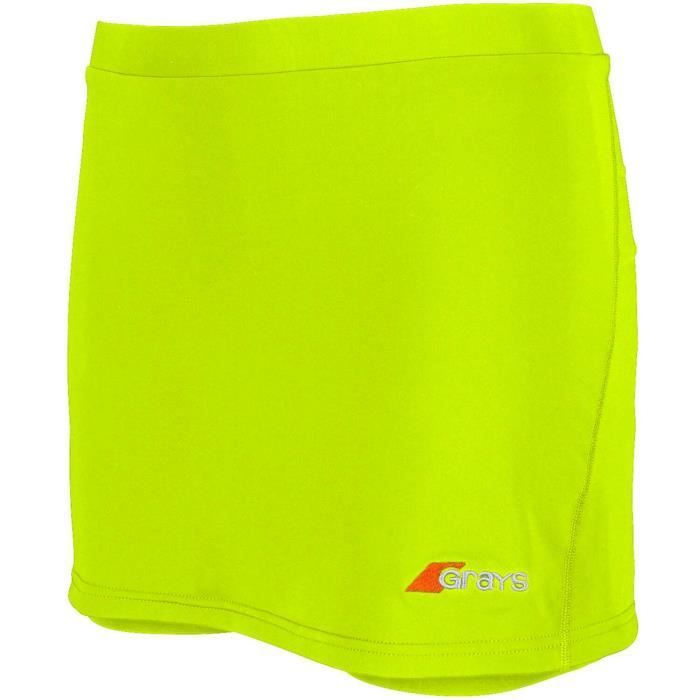 Jupe-short fille Grays Hockey Apex fluo yellow 11/12 ans Fluo